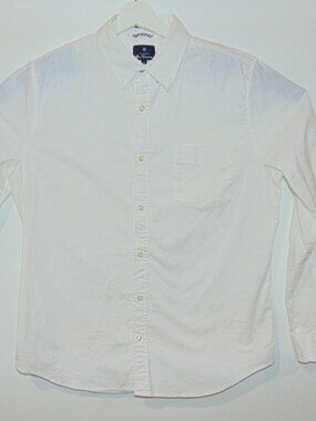 The original Ben Sherman Size Large Collared Long Sleeve White Button Up Stretch